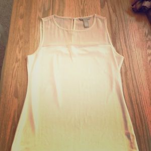 Banana Republic cream sleeveless blouse
